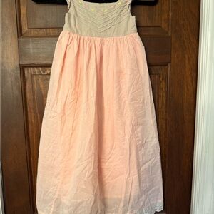 Charming Pink and Cream Kids Dress